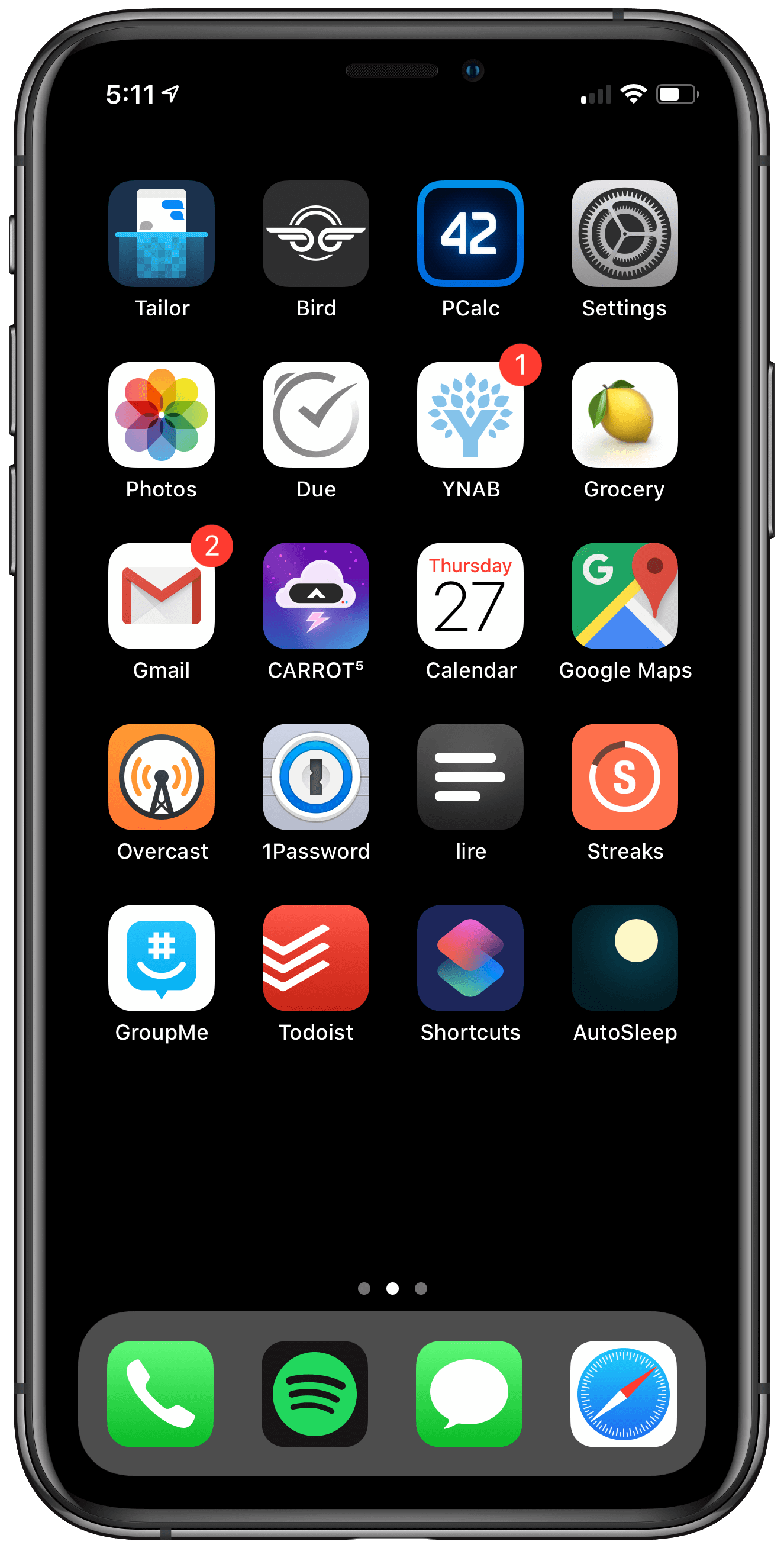 My home screen