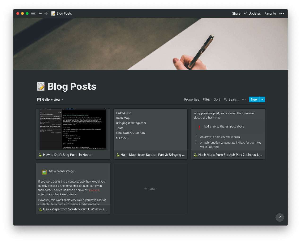 Gallery View of My Blog Posts